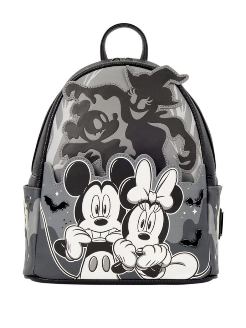 NWT Loungefly Mickey Minnie Ghost Light Up Glow Halloween Mini Backpack